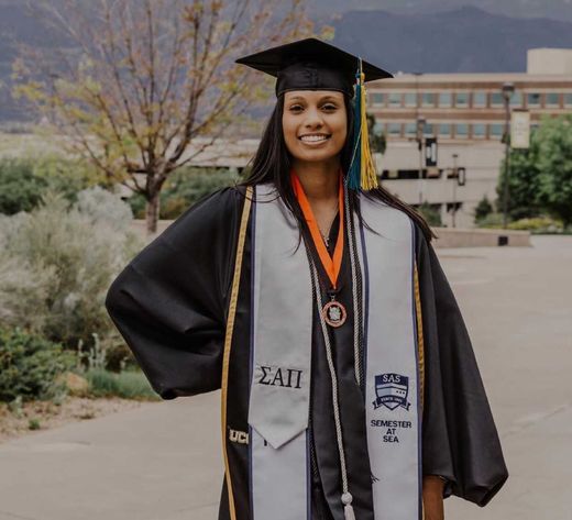 NSLS member celebrating graduation